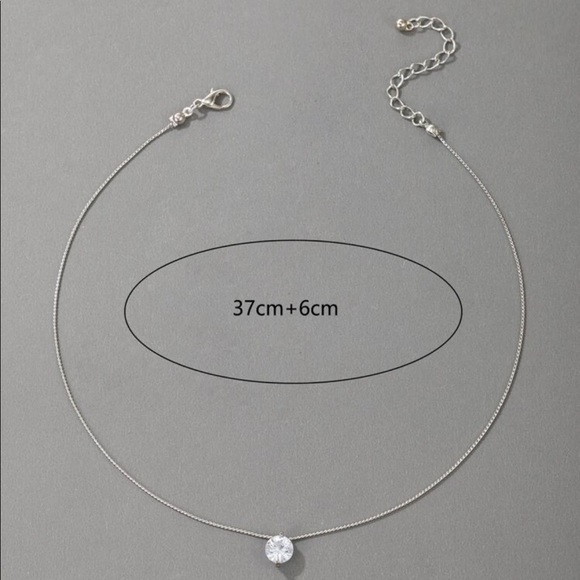 Cubic Zirconia Silver Necklace - Picture 8 of 8